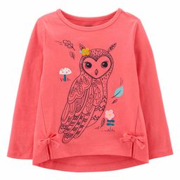 Carter's Owl Jersey Tee - Pink-image-22