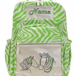 Mi Dulce An'ya Backpack Zebra Embroidered Green - 12.2 inches-image-47