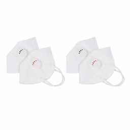 Yellow Bee KN95 Respirator Face Mask White - Pack of 4-2