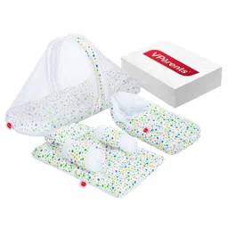 VParents Bluebell Baby 4 Piece Bedding Set with Pillow and Bolsters Sleeping Bag and Bedding Set Combo - Blue-picture-21