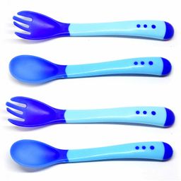 The Little Lookers Temperature Sensing  Spoon & Fork Pack of 4 - Blue-24