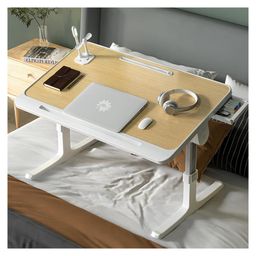 StarAndDaisy Multipurpose Bed Table With USB Hub Fan & Night Lamp - Yellow-15
