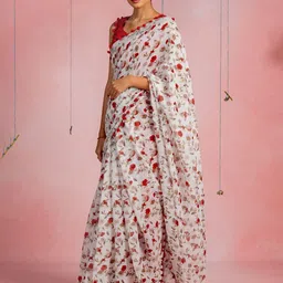 KALINI Floral Print Embroidered Saree-picture-43