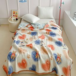 JC HOME Cream-Coloured & Red Mild Winter 400 GSM Double Bed Blanket-image-68