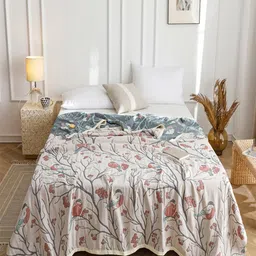 JC HOME Grey & Red Ethnic Motifs AC Room 350 GSM Double Bed Quilt-picture-20