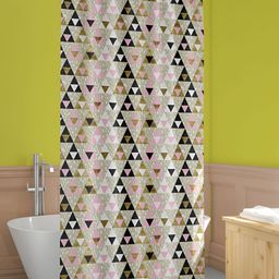 ArtzFolio White & Pink Printed Waterproof Shower Curtain-image-99
