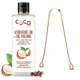 Coco Crush Ayurvedic Virgin Coconut Oil For Oil Pulling With Tongue Cleaner-50ml-14