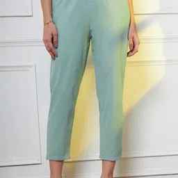 FITHUB Women High-Rise Trousers-image-2