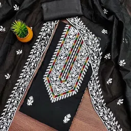 LeeliPeeri Designer Embroidered Unstitched Dress Material-image-40