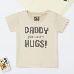 max Boys Typography Printed V-Neck Applique T-shirt-image-97