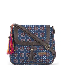 NEPRI Women Printed Sling Bag with Tasselled-11