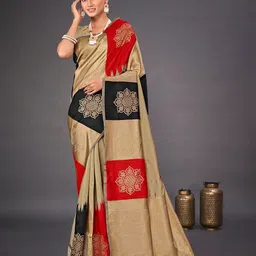 all about you Woven Design Zari Banarasi Saree-16