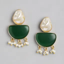 Anouk Gold-Plated Beaded Geometric Drop Earrings-14