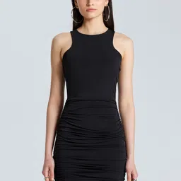ZOMODA Solid Bodycon Mini Dress-picture-5