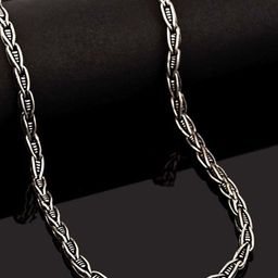 SANAA CREATIONS Unisex Brass Silver-Plated Antique Chain-image-12