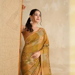 KALINI Zari Poly Georgette Saree-image-43