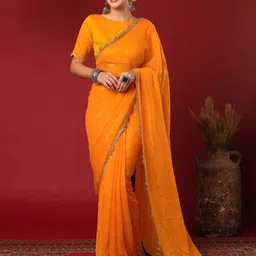 all about you Embellished Beads and Stones Pure Georgette Saree-picture-32