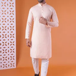 AURIK Men Solid Pure Cotton Kurta with Trouser-picture-48