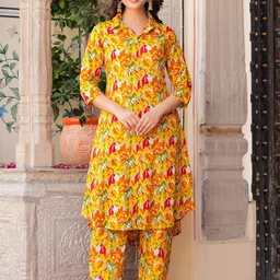 NAMA Women Abstract Printed A-Line Kurta with Trousers-picture-34