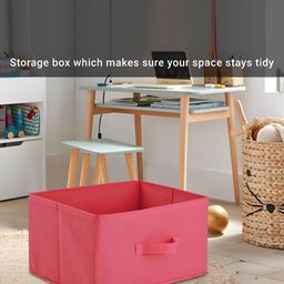 Aura Pink Set of 2 Foldable & Multipurpose Wardrobe Storage Box 26 Litre Drawer Organiser image 4