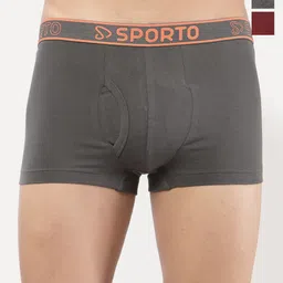 Sporto by Macho Men Pack Of 3 Combed Cotton Trunks-picture-37