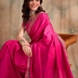 Sangria Embroidered Work Saree With Blouse Piece-picture-52