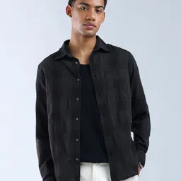 Flying Machine Men Digitopia Classic Regular Fit Spread Collar Checked Cotton Casual Shirt-image-45