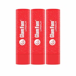 GlamFam Set Of 3 Lip Balm With SPF 15 - Cranberry 03-24