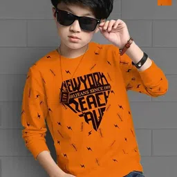 TICOSS Boys Typography 2 Printed T-shirt-image-3