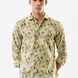 Snitch Slim Fit Floral Printed Long Sleeves Shirt-image-84