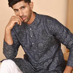 Jompers Floral Printed Mandarin Collar Kurta-image-31