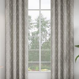 GM Silver-Toned Set of 2 Geometric Room Darkening Door Curtain-image-27