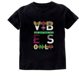 KAVEE Kids Typography Printed V-Neck Pure Cotton Applique T-shirt-image-52