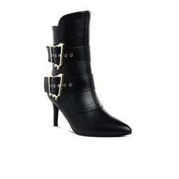 London Rag Women Buckle Strap Ankle Chunky Boots-image-78