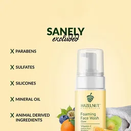 Hazelnut Essentials Vitamin C Foaming Face Wash With Kakadu plum & Blueberry - 100 ml image 3