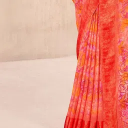 Mitera Printed Bagru Saree With Blouse image 2