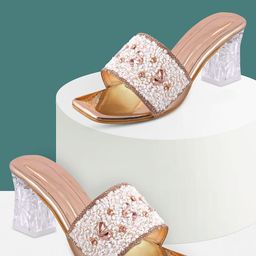 HUNYZA FOOTWEAR Women Embellished Synthetic Regular Block Mules-picture-14
