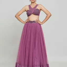 Khwaab by Sanjana Lakhani Embellished Ready to Wear Lehenga &-image-42