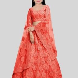 Piludi Girls Embroidered Ready to Wear Lehenga & Blouse With Dupatta-picture-38