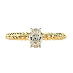 VALANOVA Women18K Hallmarked Gold & Certified 0.45ct Lab Grown Diamond Ring 2.06gms-image-11