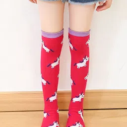 NESKA MODA Girls Printed Knee-Length Socks-23