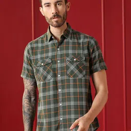 VALEN CLUB Men Tartan Checks Checked Casual Shirt-picture-22