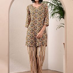 KEOSA Floral Printed Tunic & Trousers Co-Ords-picture-20