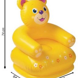 Intex Kids Swimming Pool With Teddy Chair & Hand Pump - Multicolour image 4
