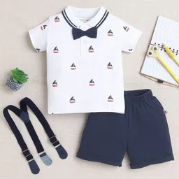 BUMZEE Boys Printed T-shirt with Shorts-image-34