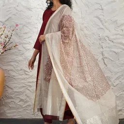 JAYPORE Printed Block Print Dupatta image 3