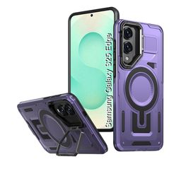 Luxury Kase Rugged Shockproof Samsung Galaxy S25 Edge 5G Magnetic Back Case with Kickstand-picture-22