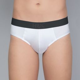HRX by Hrithik Roshan Ultrasoft Elastic Waistband Cotton BriefsHRX_BRF_003_WH/BLK/_1PC-image-1