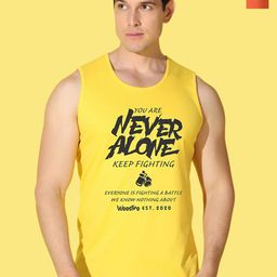 WOOSTRO Pack Of 2 Printed Super Combed Cotton Gym Vests VWS26(ALONE YELLOW)(98 ORANGE)-image-49