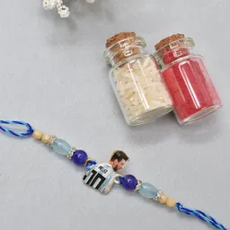 MEIRA JEWELLERY Set Of 2 Messi Character Rakhis With Greeting Card & Roli Chawal-picture-37